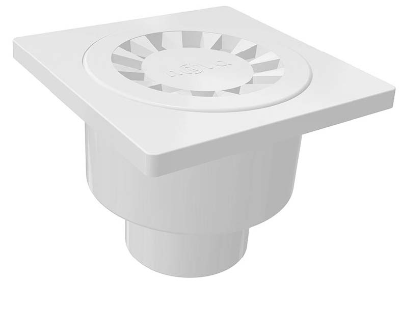 Plastik Yer Süzgeci 10*10 Alttan Çıkış Q50 (150/Koli)